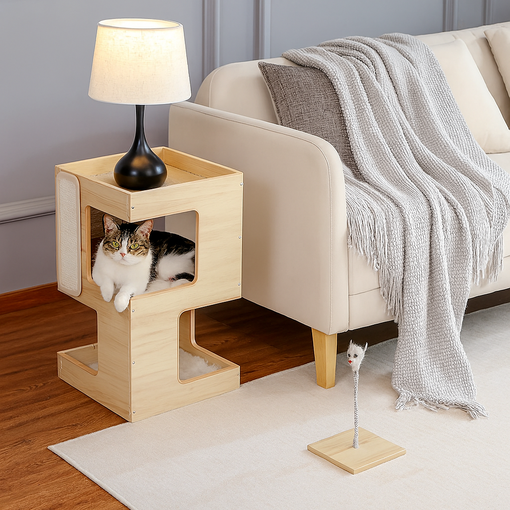 Arbre à Chat avec Table de Chevet