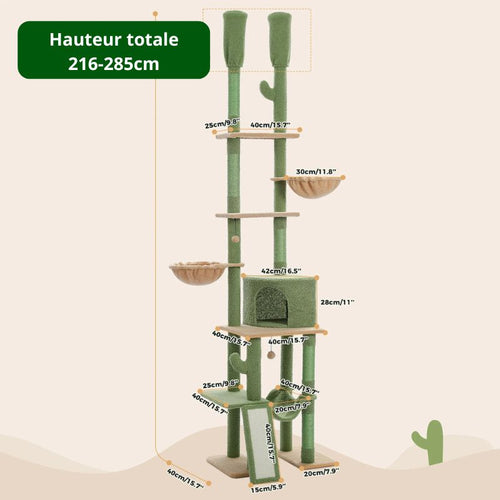 Arbre à chat ajustable sol-plafond