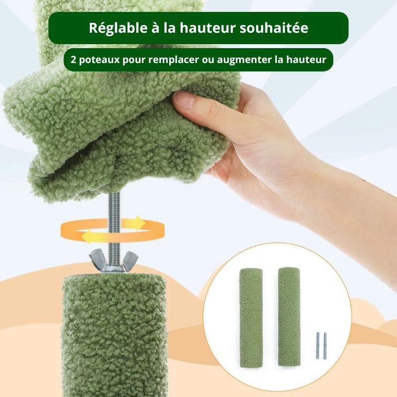 Arbre à chat ajustable sol-plafond