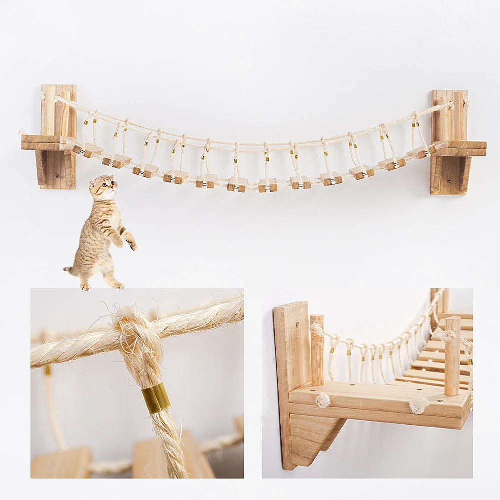 Pont mural suspendu pour chat