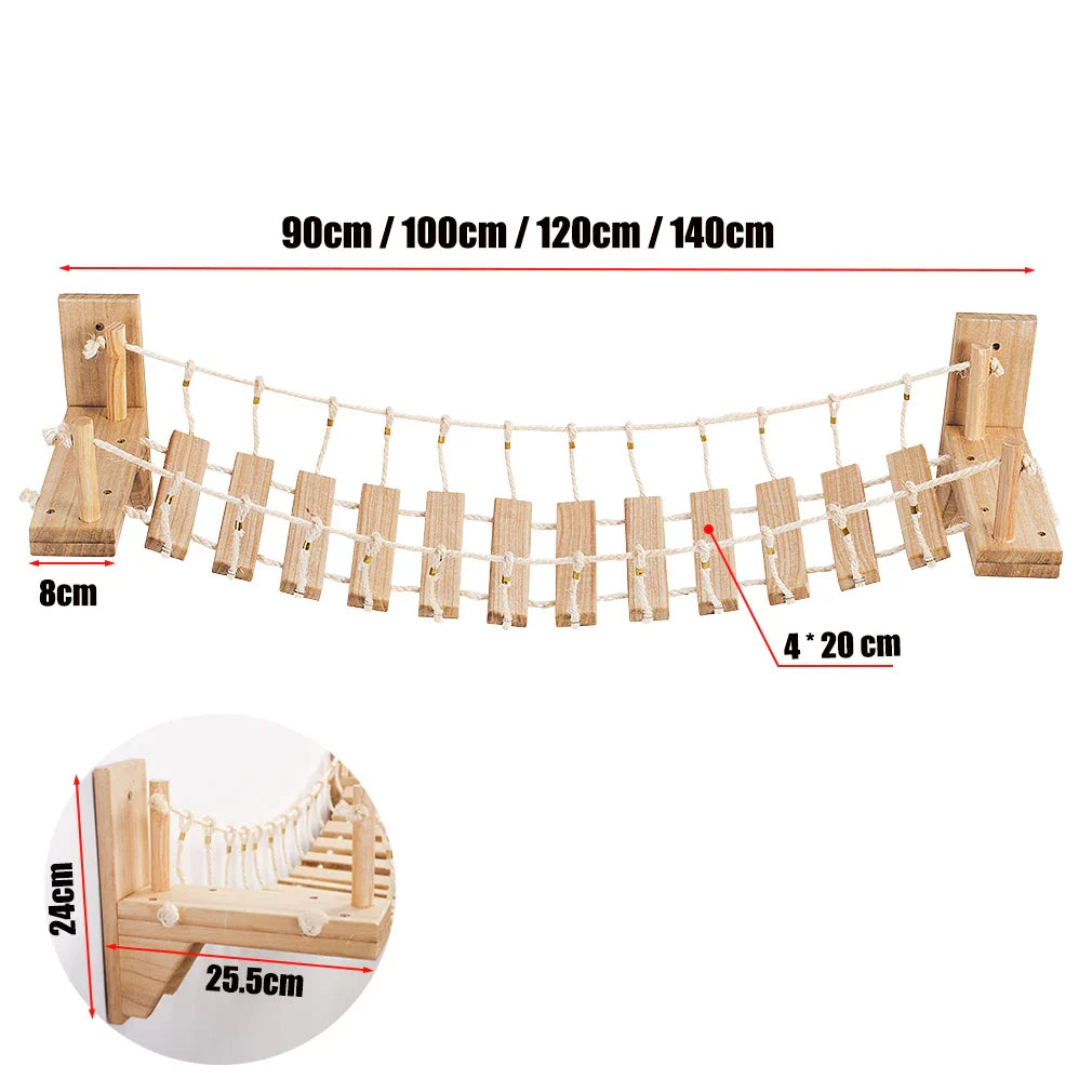 Pont mural suspendu pour chat