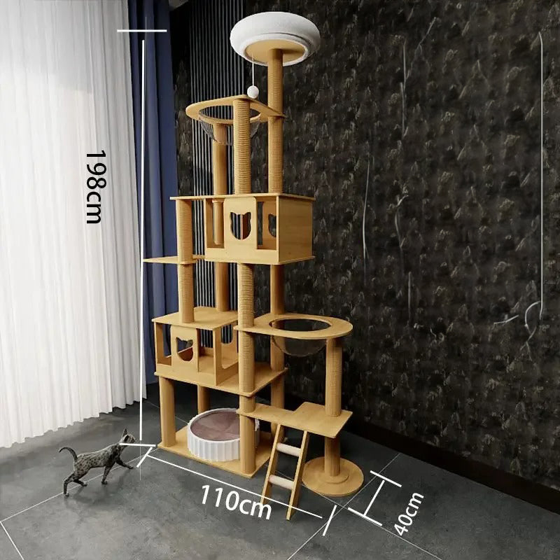 Arbre à chat en bois massif