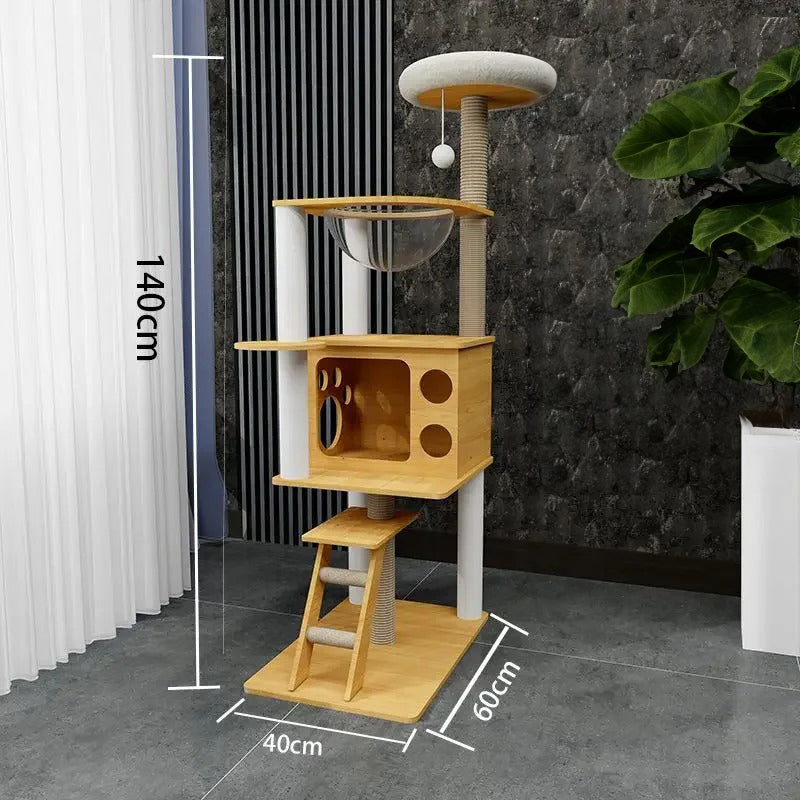 Arbre à chat en bois massif