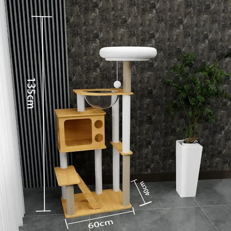 Arbre à chat en bois massif