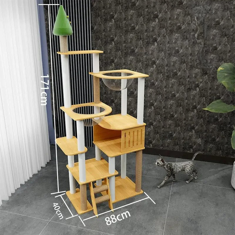 Arbre à chat en bois massif