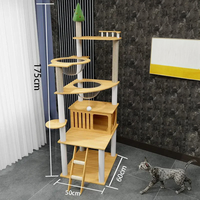 Arbre à chat en bois massif