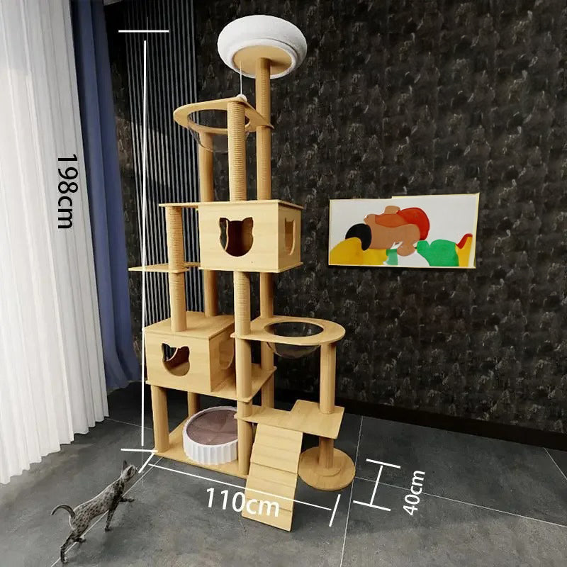 Arbre à chat en bois massif