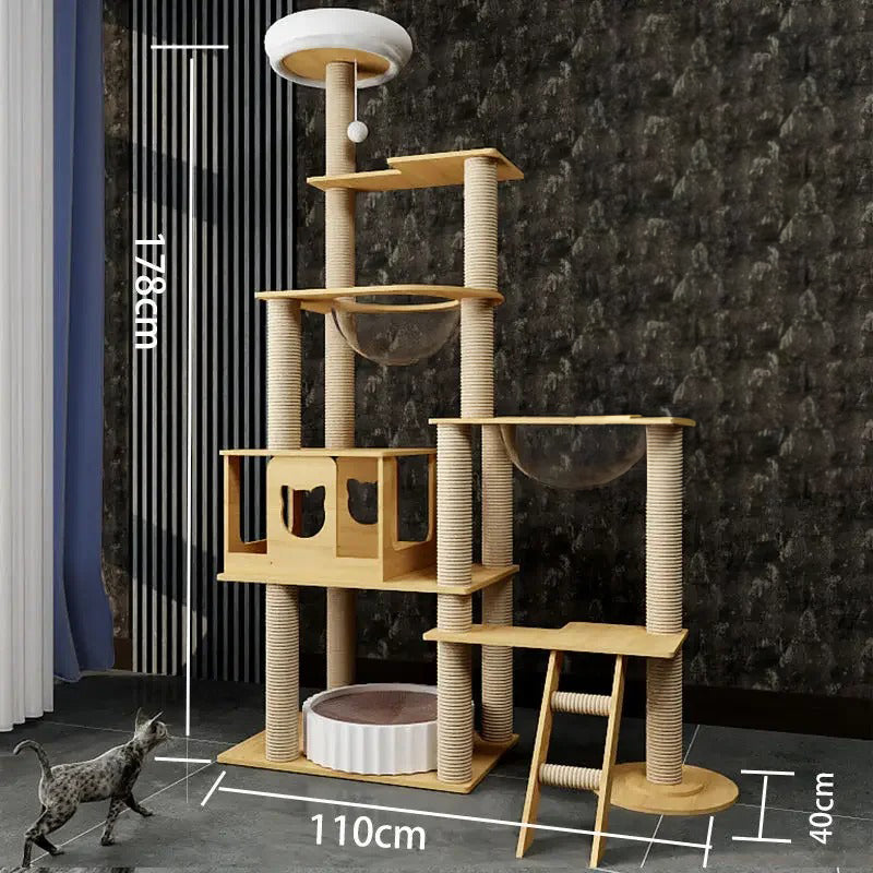 Arbre à chat en bois massif